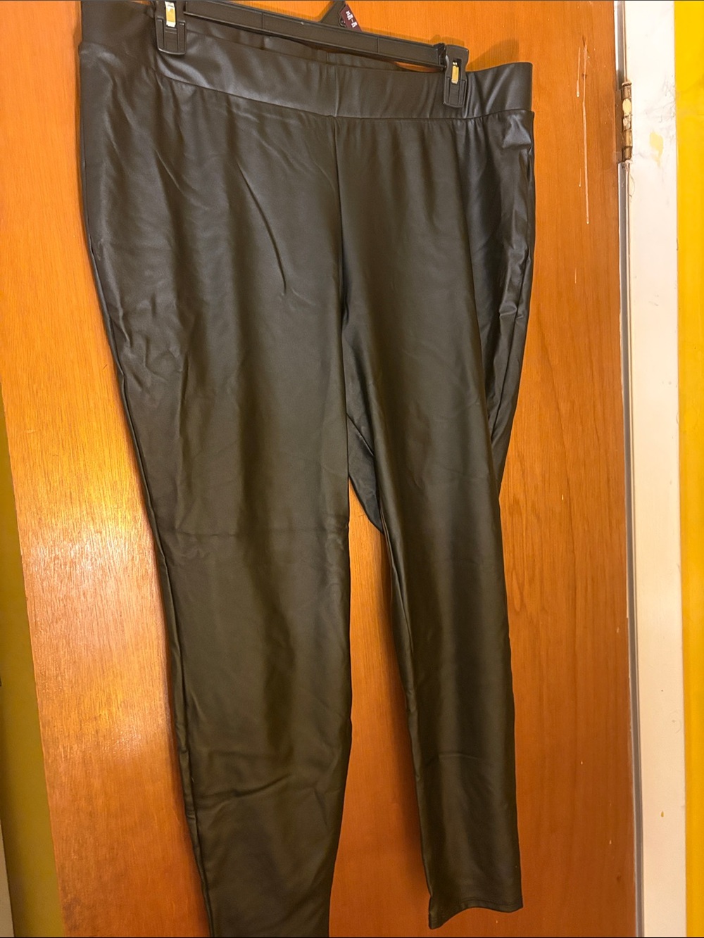 Torrid Black Faux Leather Leggings Size 3